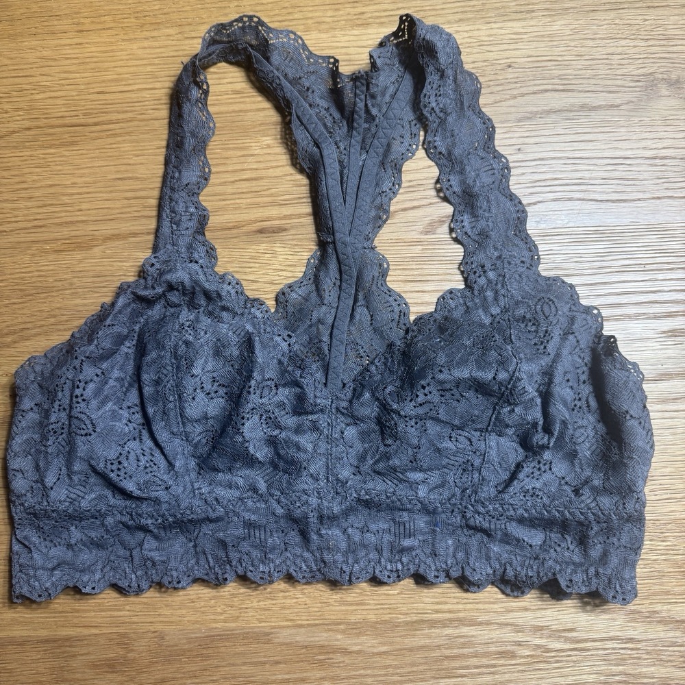 New Without Tags Dark Gray Felina Lingerie Bralette Size L